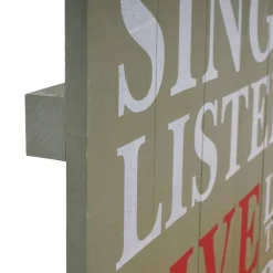 MCW Wandschild Sing, Dekoschild Holzschild, Shabby-Look Vintage 60x60cm ~ grün Discount