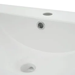 Waschbecken -B19, Waschtisch Handwaschbecken Badezimmer Bad, Keramik eckig 81cm, weiß ^ MCW Best