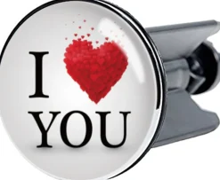 Waschbeckenstöpsel I love you ^ Dusbad Sale