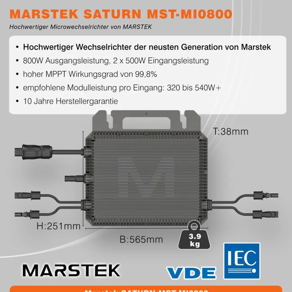 1000W Balkonkraftwerk mit 800W Wechselrichter ^ Diverse Online
