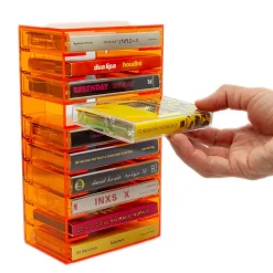 RACK-001 10-Cassette Rack Orange ^ We are Rewind
