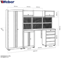 Weber-Werke Weber Werkstatt Schranksystem 13-teilig