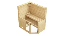 Eck-Sauna Valida 1 Sparset 1, 189 x 203,5 x 139 cm ^ Weka Clearance