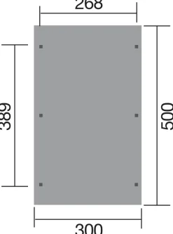 Flachdachcarport Einzelcarport 606 Gr. 1 ^ Weka Sale