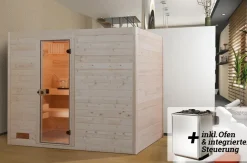 Weka Massivholz-Sauna VALIDA Gr. 4 Sparset 9,0 kW K inkl. integrierter Steuerung, Glastür Sale