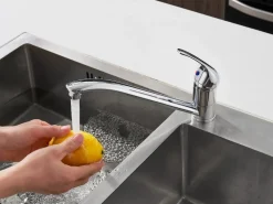 WELLBAD Küchenarmatur SERENE Chrom mit Schwenkbarem Edelstahlauslauf New
