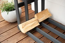 Holz Kaminholzregal Stephan | Anthrazit | 52x108x74 cm ^ Westmann
