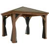 Westmann Holz Pavillon Devon  Moskitonetz schwarz - versch. Ausführungen Hot