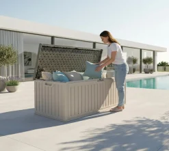 Westmann Kunststoff Gartenbox Alba 380 L Creme | 63x128x64cm Hot