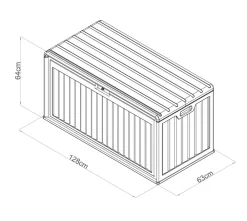 Westmann Kunststoff Gartenbox Alba 380 L Creme | 63x128x64cm Hot