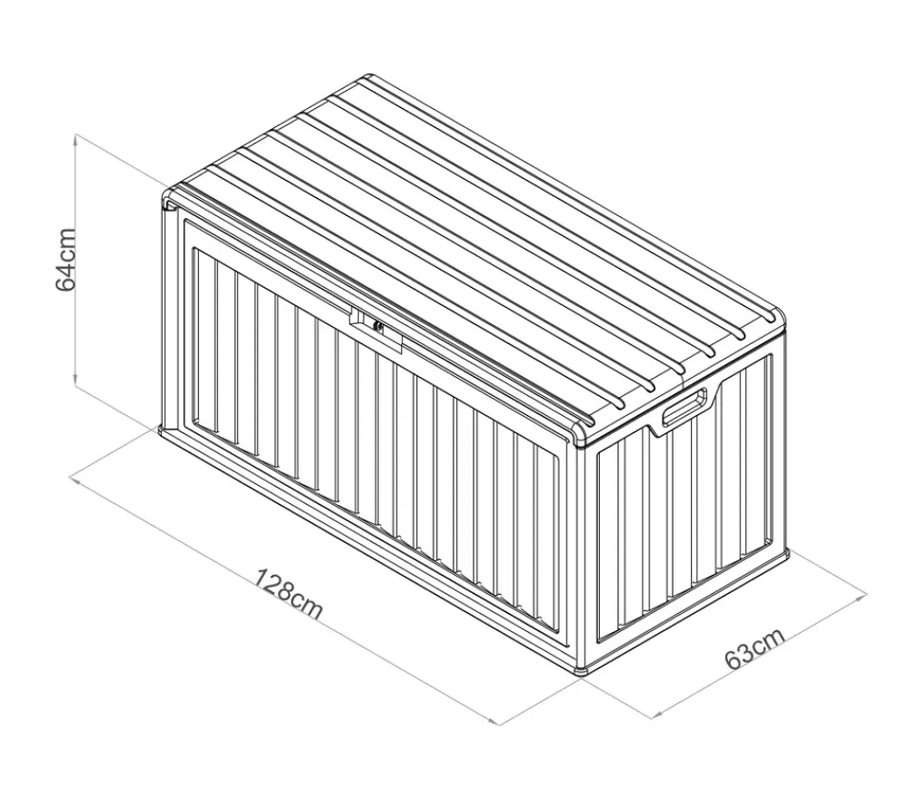 Westmann Kunststoff Gartenbox Alba 380 L Creme | 63x128x64cm Hot