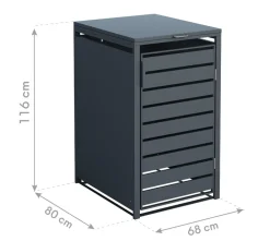 Metall Mülltonnenbox Kubus - versch. Ausführungen ^ Westmann Clearance
