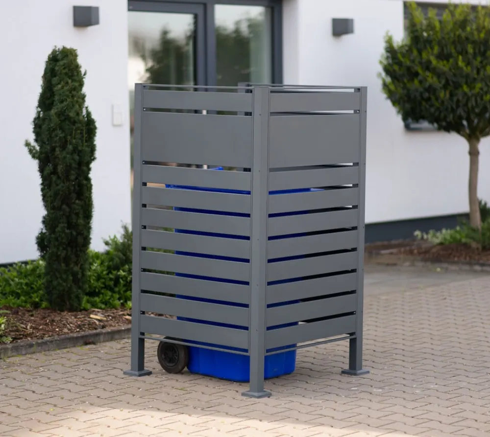 Westmann Metall Mülltonnenverkleidung Planum anthrazit 150cm - versch. Ausführungen Online