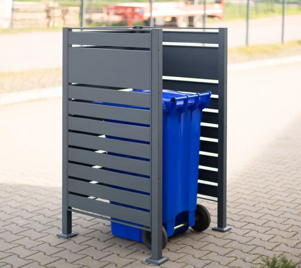 Westmann Metall Mülltonnenverkleidung Planum anthrazit 150cm - versch. Ausführungen Online