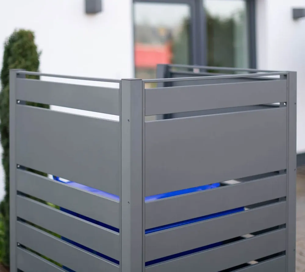Westmann Metall Mülltonnenverkleidung Planum anthrazit 150cm - versch. Ausführungen Online