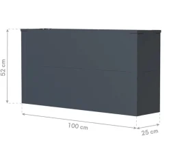 Metall Pflanzkübel Talus L Anthrazit 25x100x52cm ^ Westmann Sale