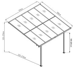 Terrassenüberdachung Bruce 313 - Weiß ^ Westmann New