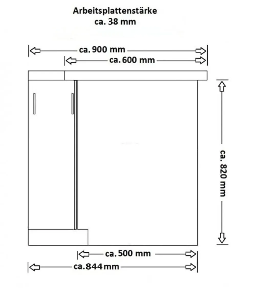 Winkelküche ARONA SIENA 350x290 Küchenzeile Eckküche Küche Kaschmir XL Stauraum ^ Küchen-Preisbombe Online