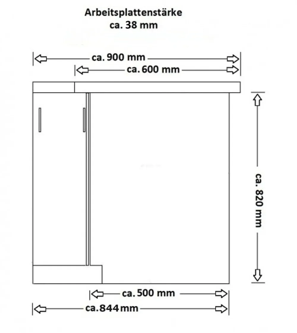 Winkelküche ARONA SIENA 350x290 Küchenzeile Eckküche Küche Kaschmir XL Stauraum ^ Küchen-Preisbombe Online