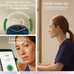 Withings ScanWatch 2 - 38 mm Blau &; Roségold Smartwatch (Herzfrequenzmessung) Outlet