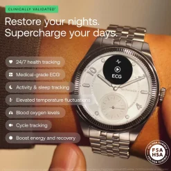 Withings ScanWatch Nova Brilliant 39mm Titanium Silver Smartwatch (Herzfrequenzmessung, Schrittzähler) Clearance