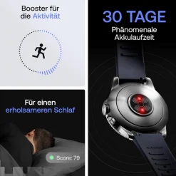 ScanWatch Nova 42mm Blue Smartwatch (Herzfrequenzmessung, Schrittzähler) ^ Withings Hot