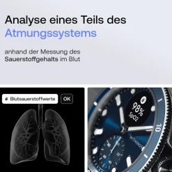 ScanWatch Nova 42mm Blue Smartwatch (Herzfrequenzmessung, Schrittzähler) ^ Withings Hot