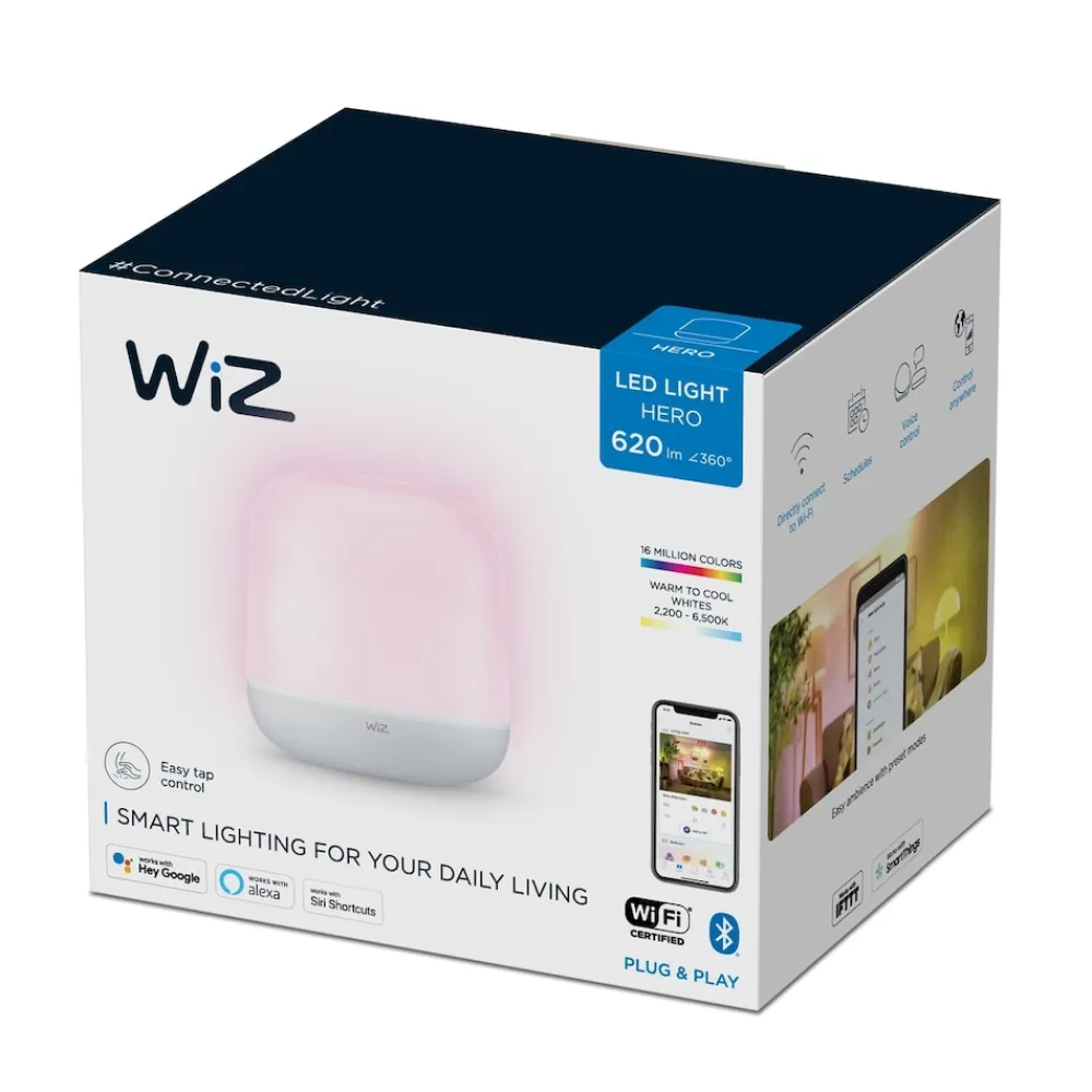 WiZ Hero Portable Tischleuchte Tunable White&Colour Weiß. ^ Signify