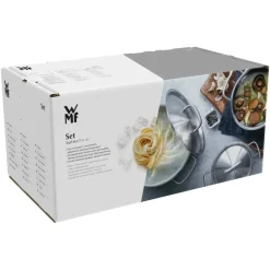 Diadem Plus Topfset Induktion 5-teilig, Kochtopf Set mit Glasdeckel, Cromargan Edelstahl poliert, Induktions Töpfe Set unbeschichtet ^ WMF Online