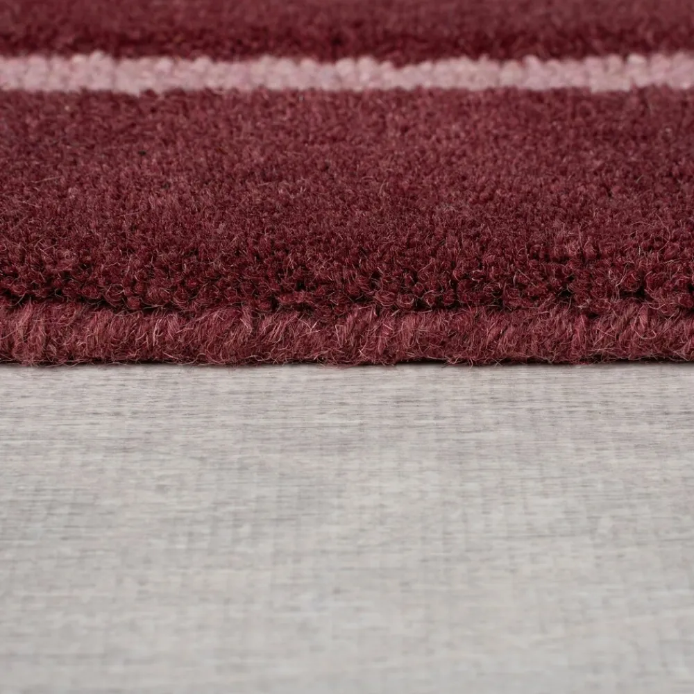 KADIMA DESIGN Wollteppich abstrakt 150 x 240 cm - HALLEIN | Rot New