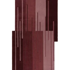 KADIMA DESIGN Wollteppich abstrakt 150 x 240 cm - HALLEIN | Rot New