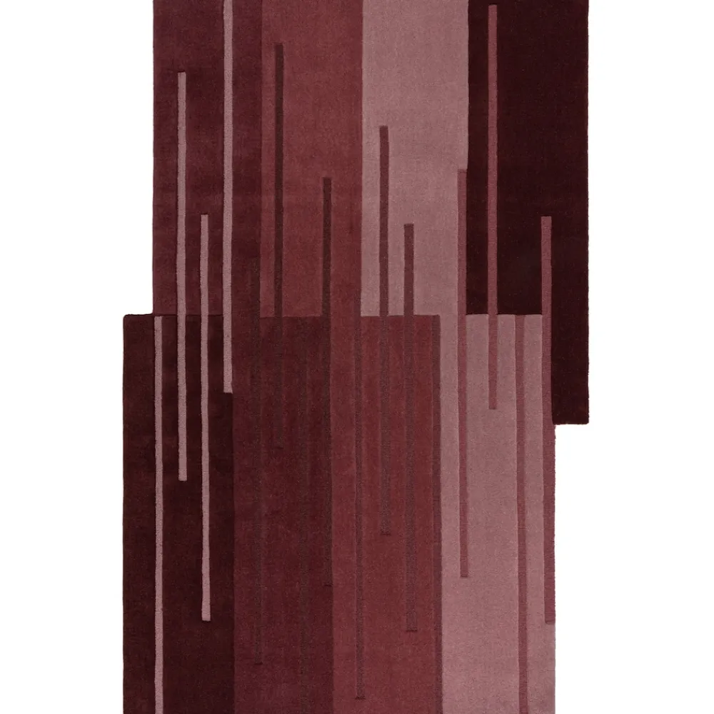 KADIMA DESIGN Wollteppich abstrakt 150 x 240 cm - HALLEIN | Rot New