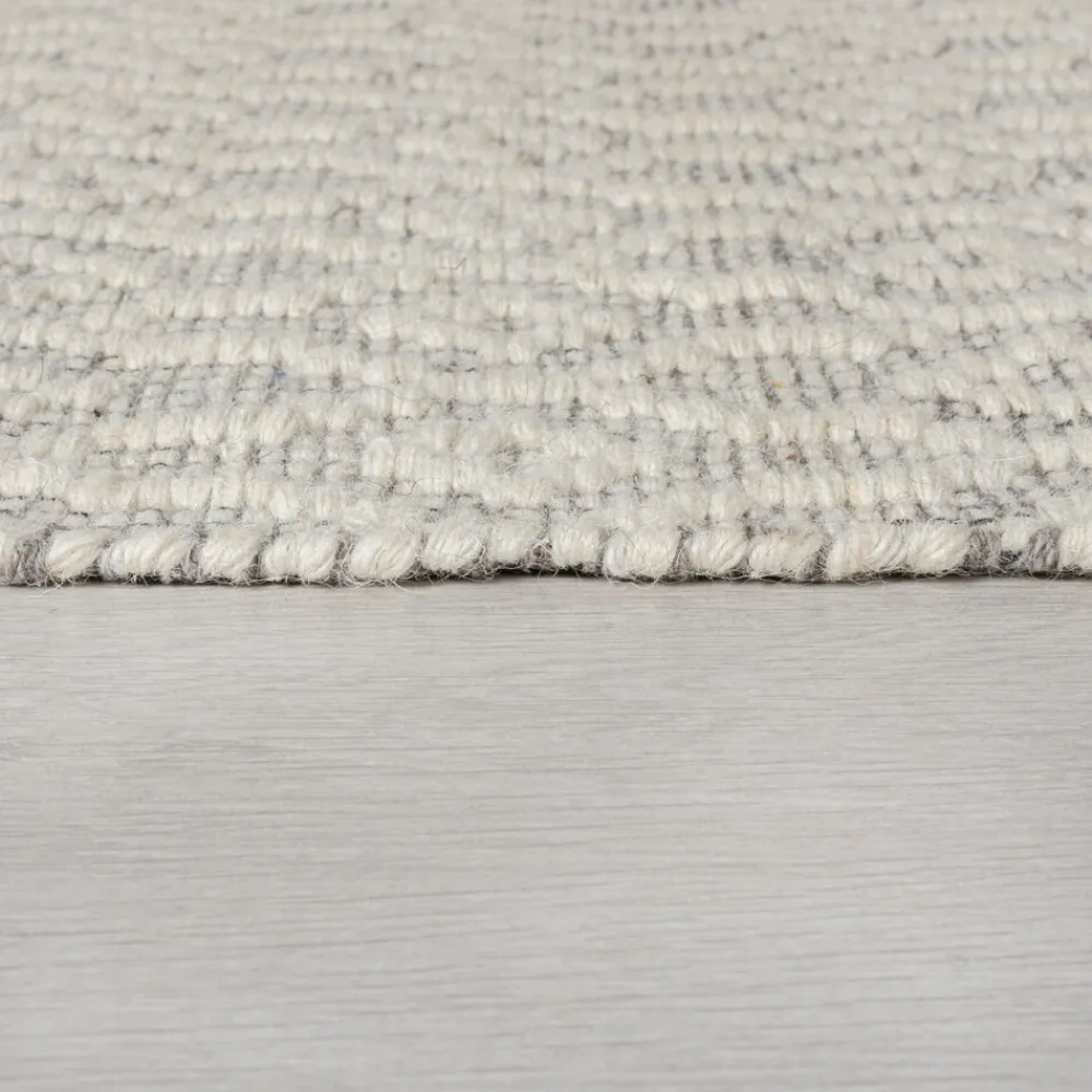 KADIMA DESIGN Wollteppich geometrisch 80 x 150 cm - ROTHER | Hellgrau Clearance