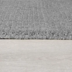 Wollteppich uni Grau meliert 120 x 170 cm - MOLE | ^ KADIMA DESIGN