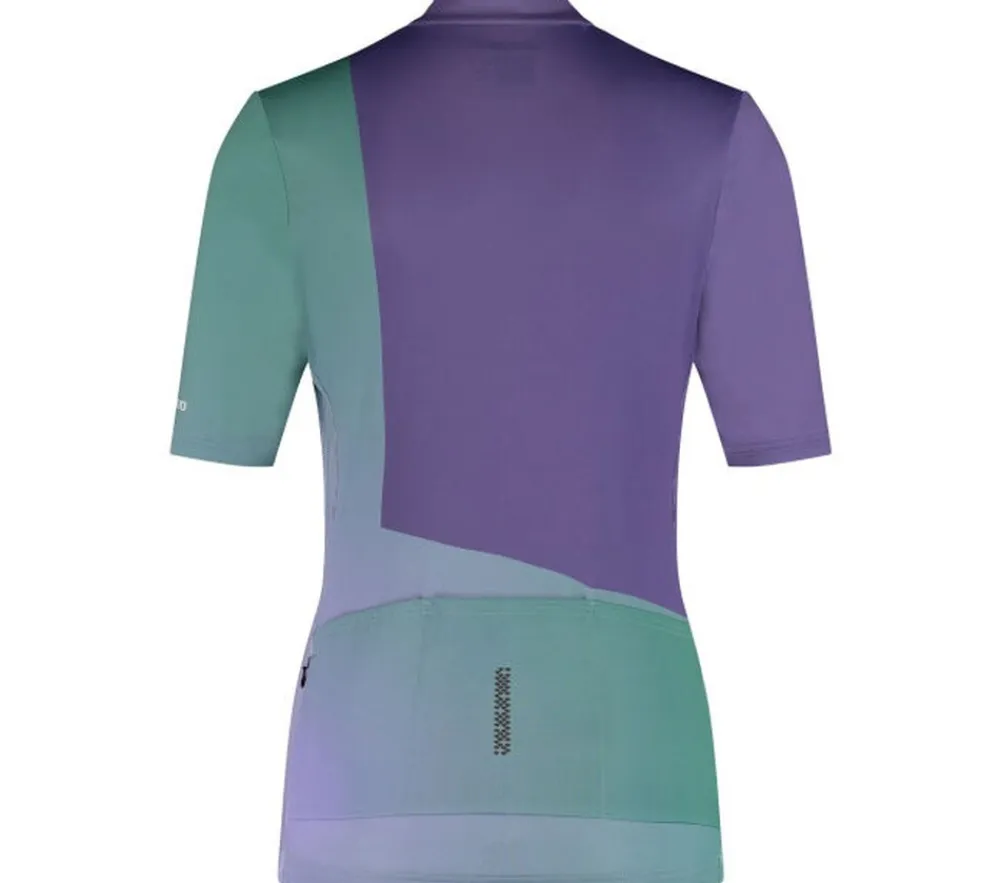 Woman' UMIRE hort leeve Jerey, Purple Green ^ Shimano