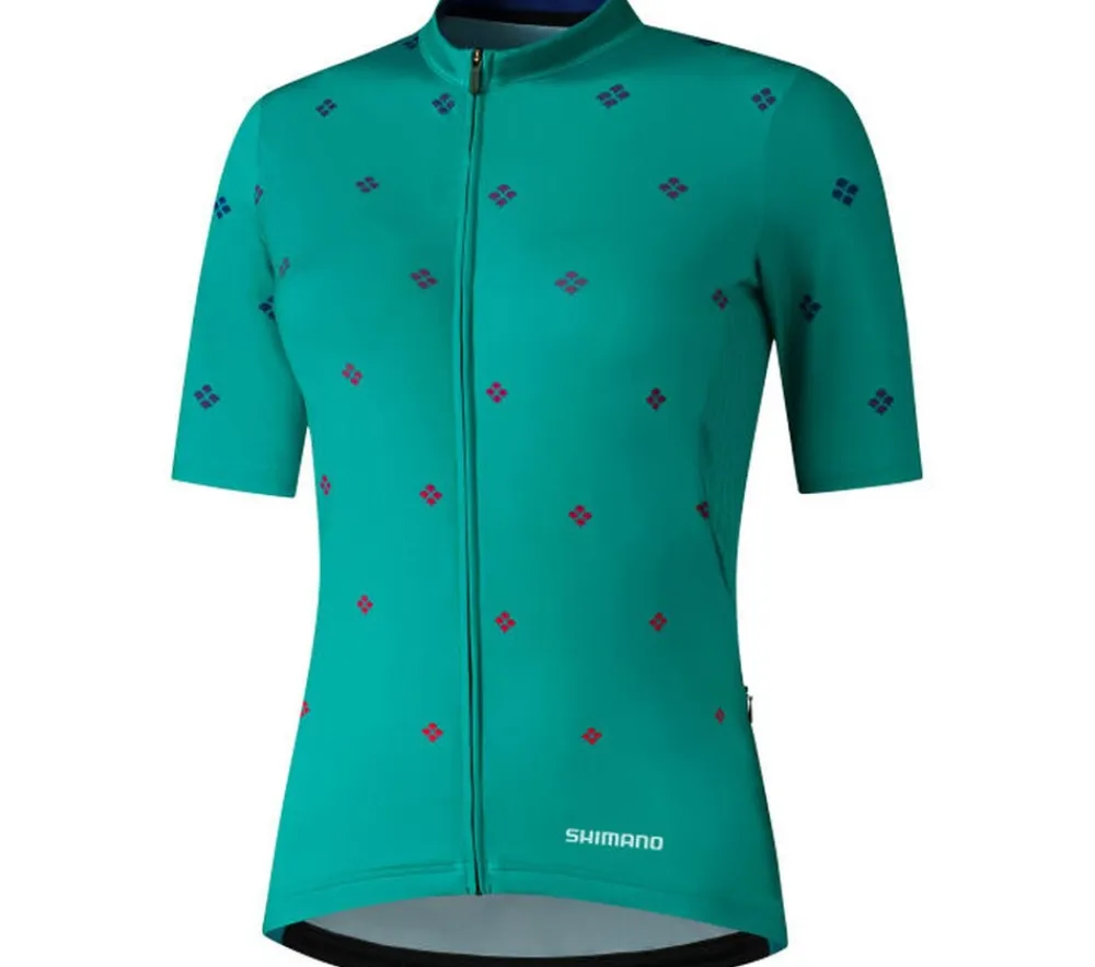 Woman's SUMIRE Short Sleeve Jersey ,Green ^ Shimano