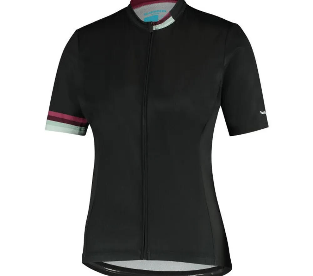 W's MIZUKI Short Sleeve Jersey, Black ^ Shimano Sale