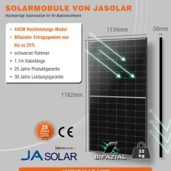 3000W Solaranlage Photovoltaik - bifaziale Solarmodule ^ JA-Solar, Sofar Discount