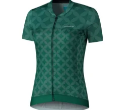 Shimano W' AGAI hort eeve Zip Jerey, Green Hot