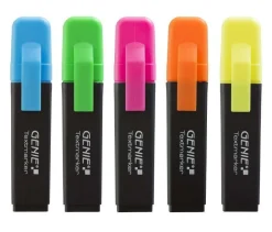 40x Textmarker 5 Farben Neon Marker Set Highlighter Stifte Leuchtmarker ^ Genie Sale