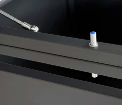 MCW XL 3er/6er-Mülltonnenverkleidung -J82, Mülltonnenbox, Metall 97kg, anthrazit ~ Kirsche-Holzoptik dunkelbraun