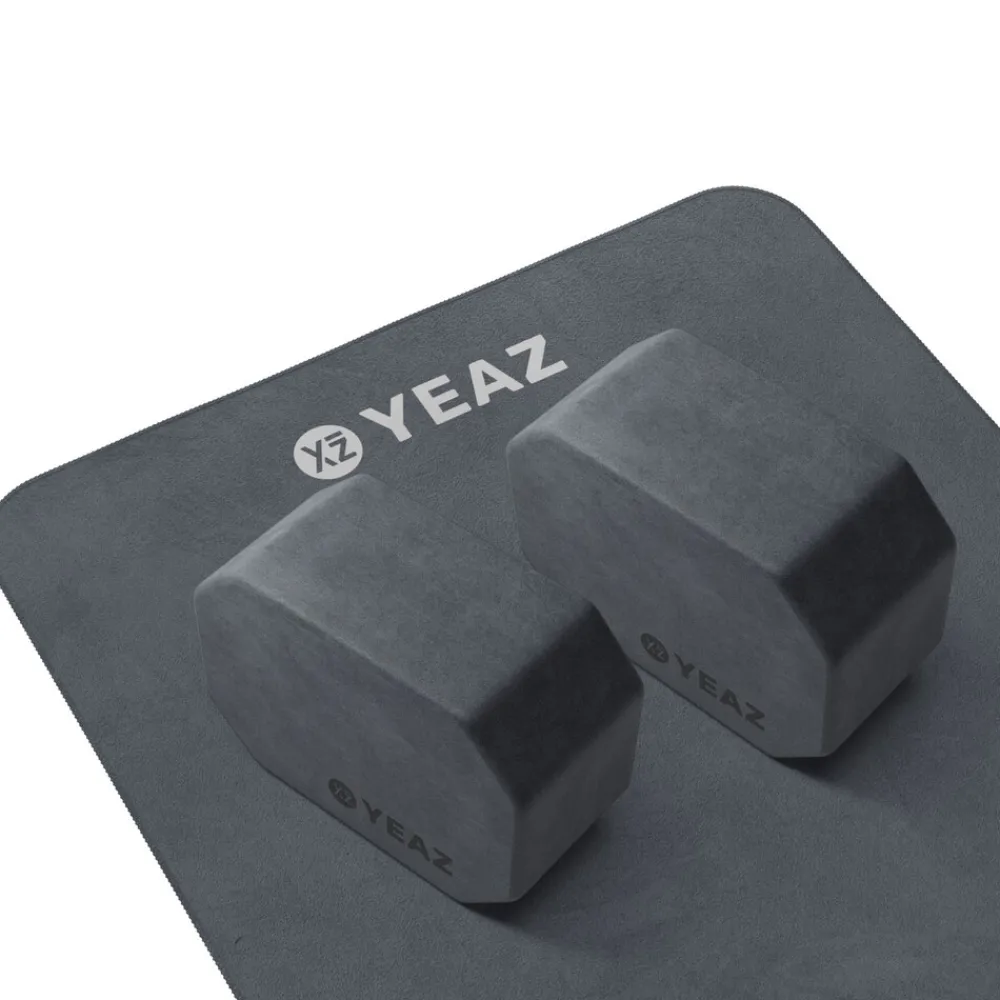YEAZ Set - Yoga-Blöcke & Handtuch NEXT LEVEL schwarz Clearance