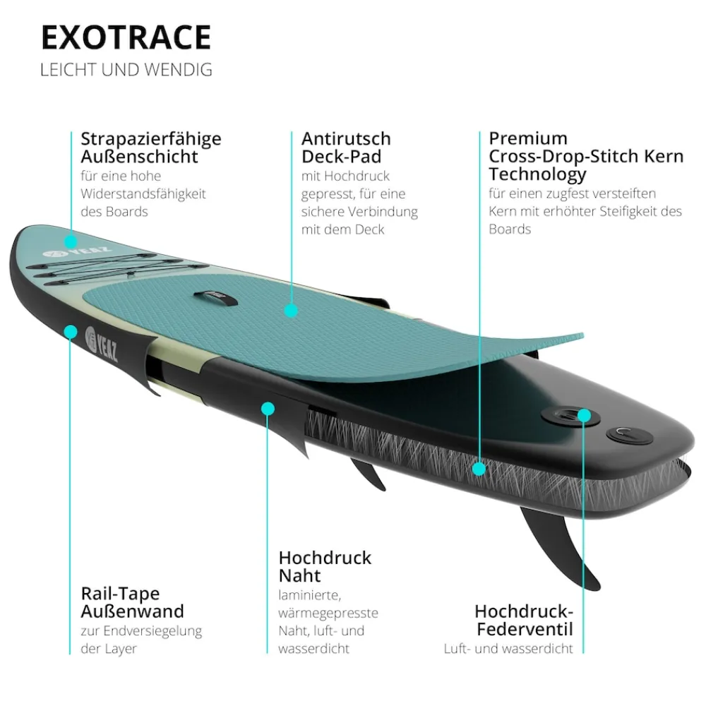 SUP Board BLACK SANDS BEACH - EXOTRACE - ^ YEAZ Online