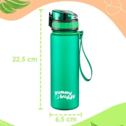Ecosa yummy buddy Kinder Trinkflasche 500ml Klick-Verschluss BPA-Frei Grün