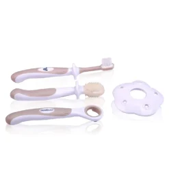 Zahnpflegeset B1934 3 Bürsten Beißring Massage Reinigung geschmacksneutral ^ Moni Sale