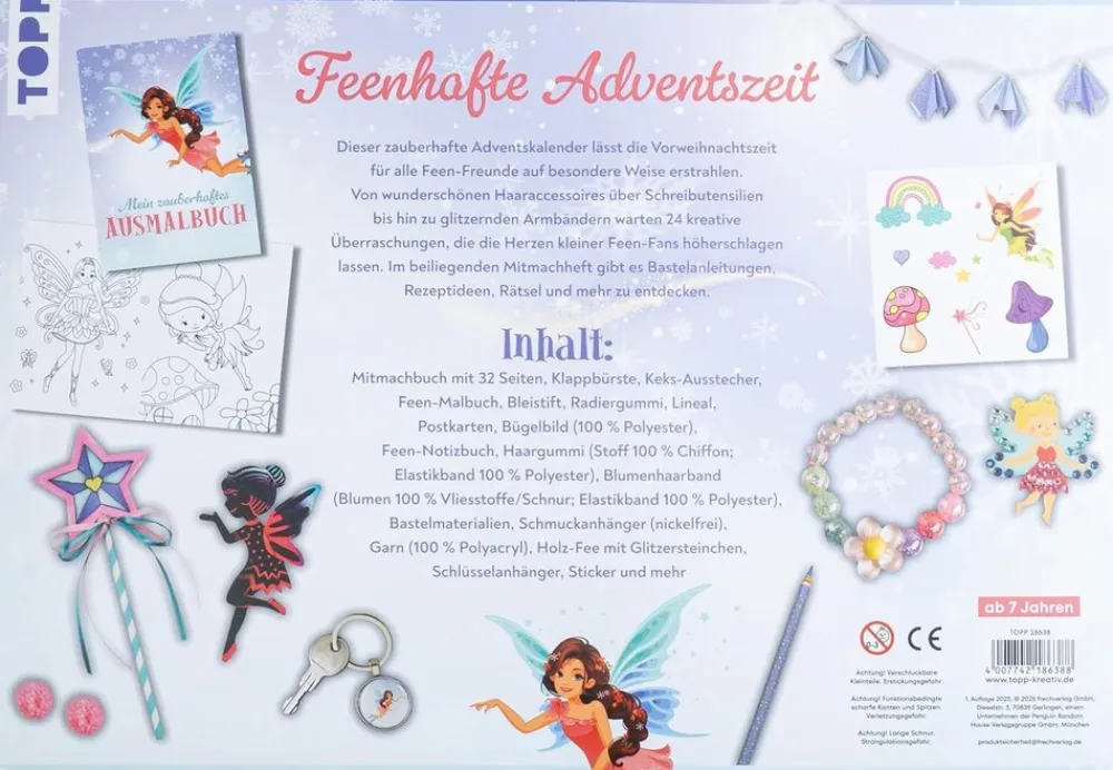 Frech Verlag Zauberhafter Feen-Adventskalender New