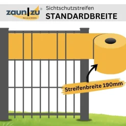 Sichtschutzstreifen Delux-R Einzelstreifen Wabenstruktur Steingrau 10x 2,55m ^ zaun|zu® Best
