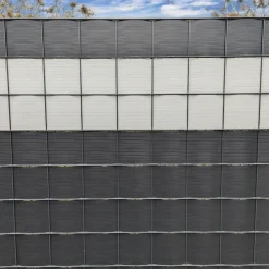 Sichtschutzstreifen Delux-R Einzelstreifen Wabenstruktur Steingrau 10x 2,55m ^ zaun|zu® Best