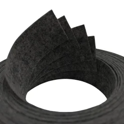zaun|zu® Sichtschutzstreifen 4x zaunzu Design Vlies VIERTEL Anthrazit 2,55m Hellgrau Best