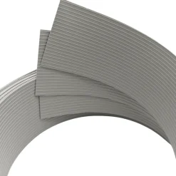 Sichtschutzstreifen RILLE DRITTEL Set für Doppelstabzaun Steingrau 2,55m ^ zaun|zu® New